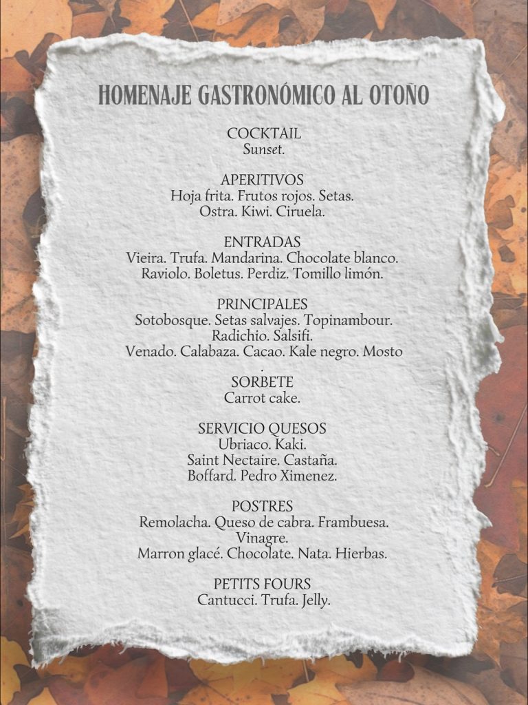 Homenaje gastronómico de otoño